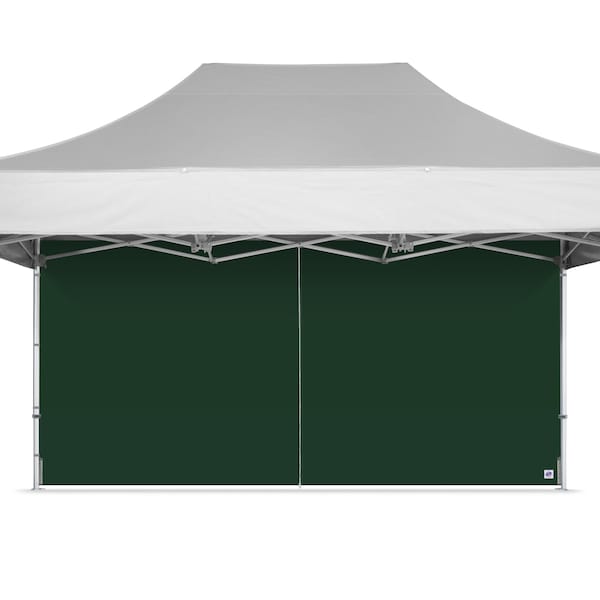 E-Z Up TAA Compliant Endeavor Middle Zipper Sidewall, 15' W x 15' H, Forest Green - SWEND3FXTMZ15FG