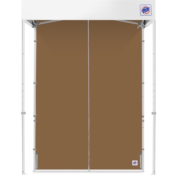 E-Z Up TAA Compliant Middle Zipper Sidewall, 5' W x 5' H, Coyote Brown - SWM5TCCB