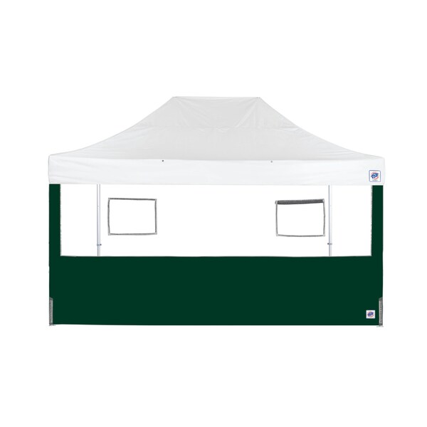 E-Z Up TAA Compliant Food Booth Sidewall, 15' W x 15' H, Forest Green - SW3FB15FXTFG