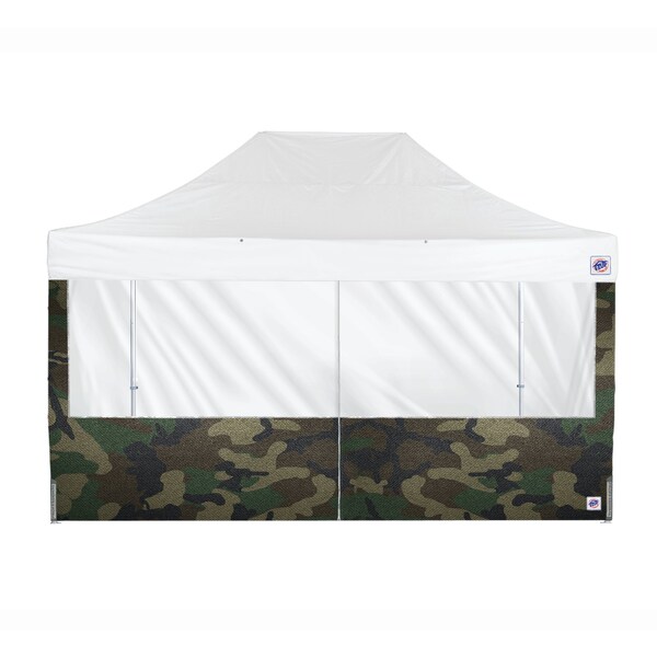 E-Z Up TAA Compliant Panorama Middle Zipper Sidewall, 15' W, 15' H, Woodland Camo - SW3PM15FXTWC