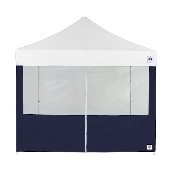 E-Z Up TAA Compliant Food Booth Middle Zipper  Sidewall, 8' W x 8' H, Navy Blue - SW3FBFXTM8NB