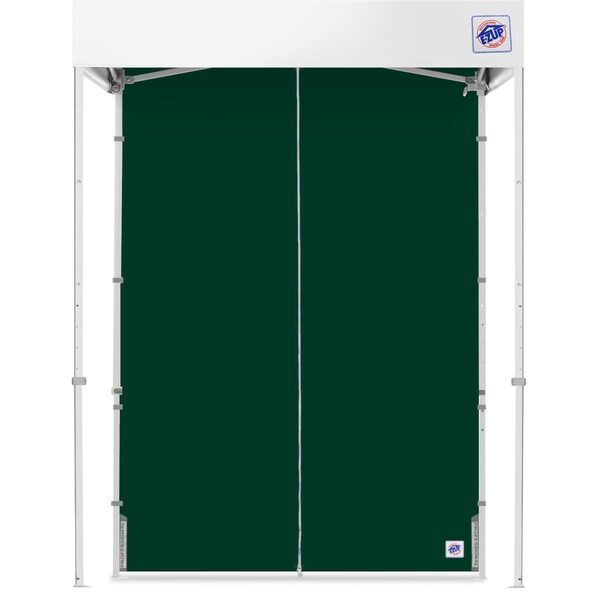 E-Z Up TAA Compliant Middle Zipper Sidewall, 5' W x 5' H, Forest Green - SWM5TCFG