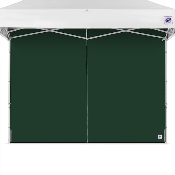 E-Z Up TAA Compliant Middle Zipper Sidewall, 8' W x 8' H, Forest Green - SWP3FXTM8FG