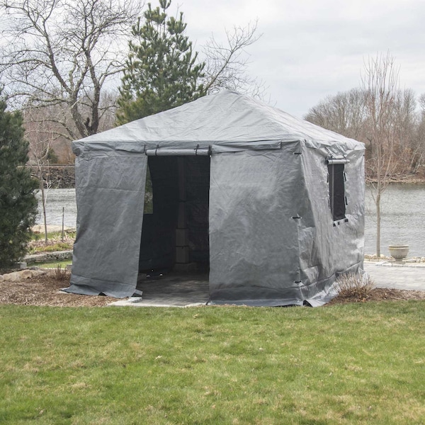 Sojag Grey Universal Winter Cover for Gazebos, 8 ft. x 8 ft. - 135-9166934