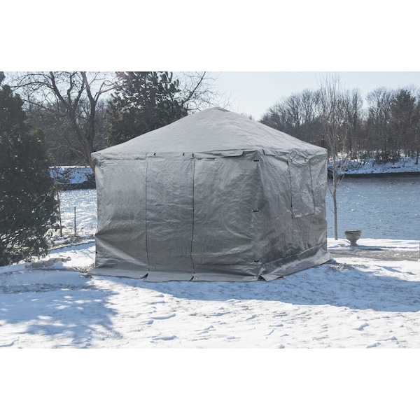 Sojag Grey Universal Winter Cover for Gazebos, 8 ft. x 8 ft. - 135-9166934