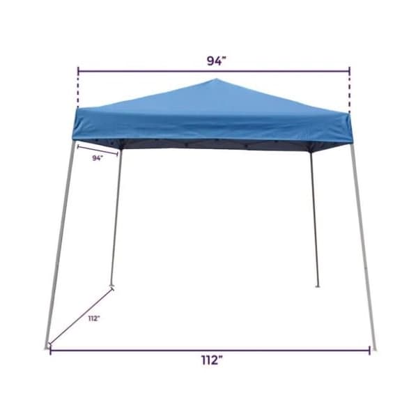 Impact Canopy Slant Leg Canopy, 10 FT x 10 FT  with Carry Bag, Blue - 040000003