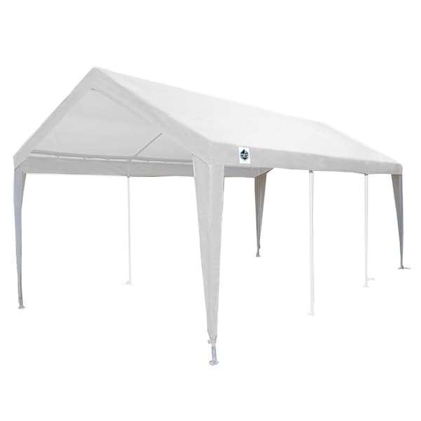 King Canopy 10ftx20ft Fitted Replacement Cover W/ Legs Skirts, Fits a 10ft 8in x 20ft frame, White/White - PTCL1020FR6