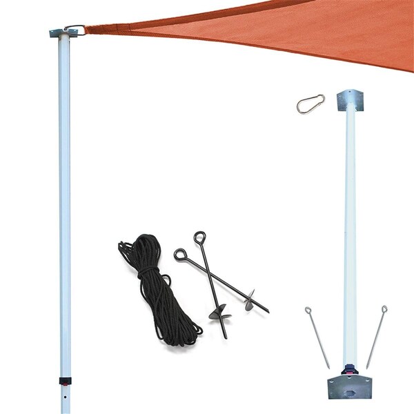 Perfectpatio 9 ft. Sun Shade Sail Extension Pole Kit - PE3683805