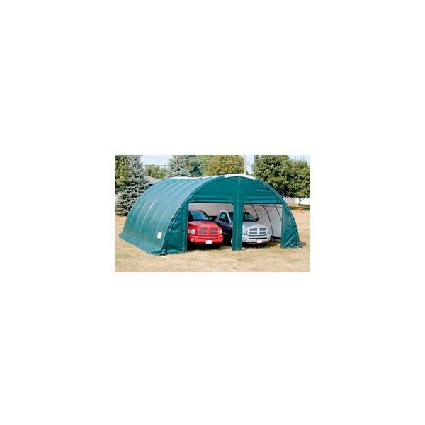Clearspan Storage Master Classic Plus Garage - 26'W x 12'H x 28'L Green - PB00910R4N