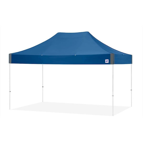 E-Z Up TAA Compliant Eclipse Shelter, 10' W x 15' L, White Steel Frame, Royal Blue Vented Top - EC3STL15KFWHTVMCRB