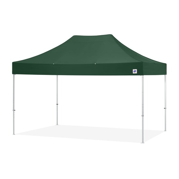 E-Z Up TAA Compliant Endeavor Shelter, 10' W x 15' L, Gray Aluminum Frame, Forest Green Vented Top - END3A15VTKMCFG