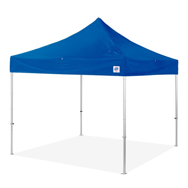 E-Z Up Endeavor Shelter, 10' W x 10' L, Gray Aluminum Frame, Blue Vinyl Top - ENDGKVVP10BL