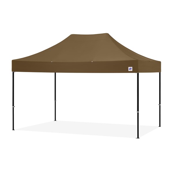 E-Z Up TAA Compliant Endeavor Shelter, 10' W x 15' L, Black Aluminum Frame, Coyote Brown Top - END3ABK15KMCCB