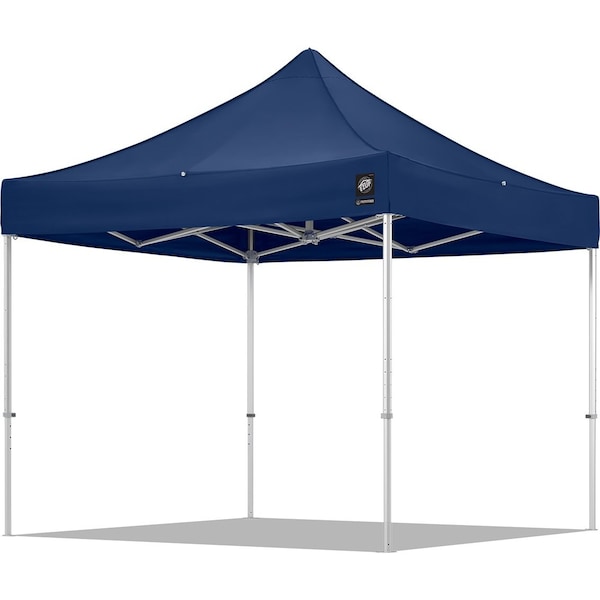 E-Z Up Freedom83 Shelter, 10' W x 10' L, TAA Compliant, Gray Aluminum Frame, Admiral Navy Top - F83KU10AN