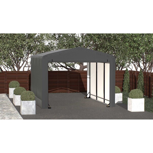 Shelterlogic ShelterTube Wind and Snow-Load Rated Garage, 10x14x8 Gray - SQAACC0103C01001408