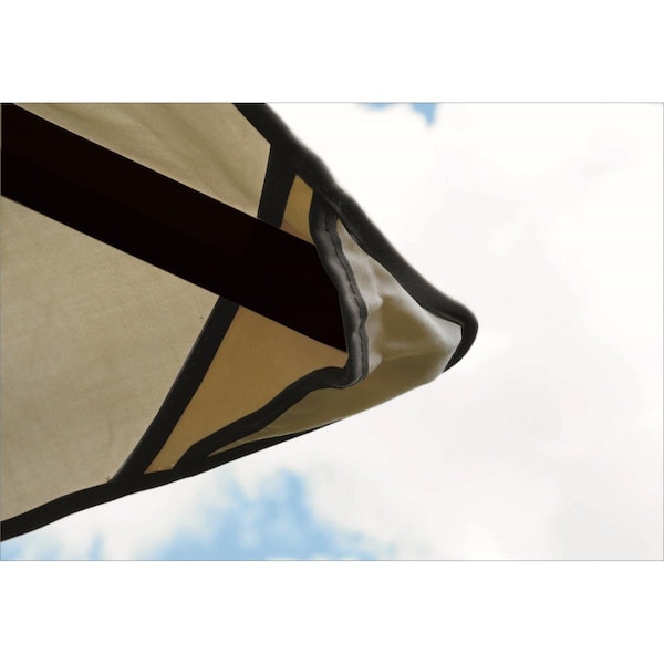 Acacia 14 sq. ft. Sun Dura Replacement Canopy Cover for Gazebo, Khaki - AGKRC14-SD KHAKI