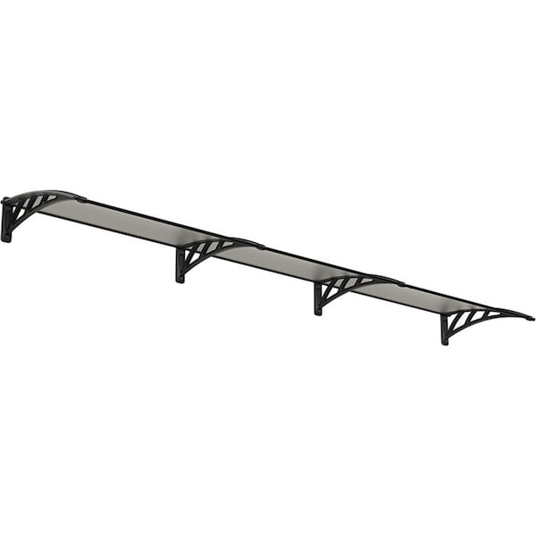 Palram-Canopia 12 x 3 ft. Neo 3540 Awning Kit, Gray & Clear - HG9568