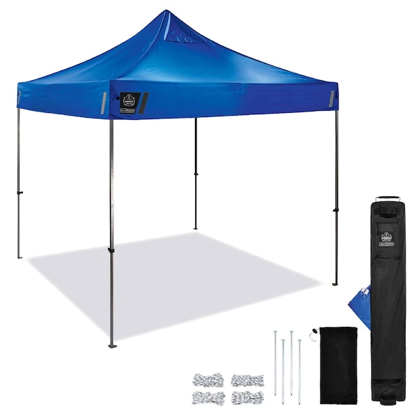 Ergodyne Single Heavy-Duty Pop-Up Tent, 10 ft., Bl - 6000