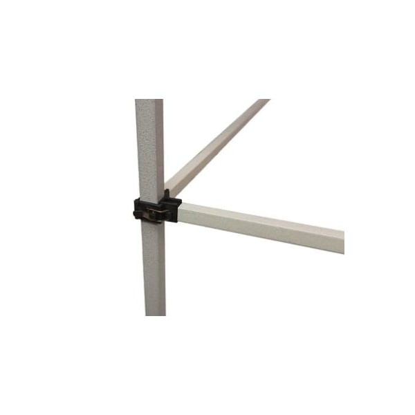 Impact Canopy Carnival Kit 10 FT x 10 FT  Steel Frame - 1 Top, 3 Rails Skirts, and 1 Backwall, Red and White - 040040001