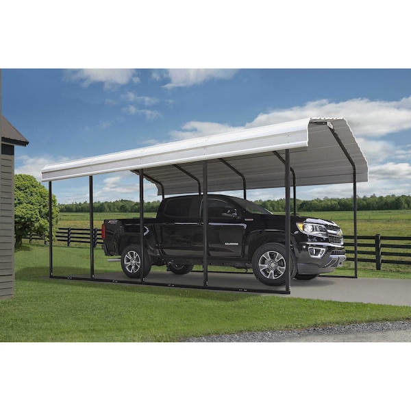 Arrow Storage Products Carport, 12 ft. x 20 ft. x 9 ft. Eggshell - CPH122009