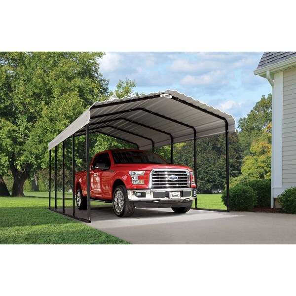 Arrow Storage Products Carport, 12 ft. x 20 ft. x 9 ft. Eggshell - CPH122009