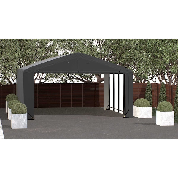 Shelterlogic ShelterTube Wind and Snow-Load Rated Garage, 20x23x10 Gray - SQAADD0103C02002310