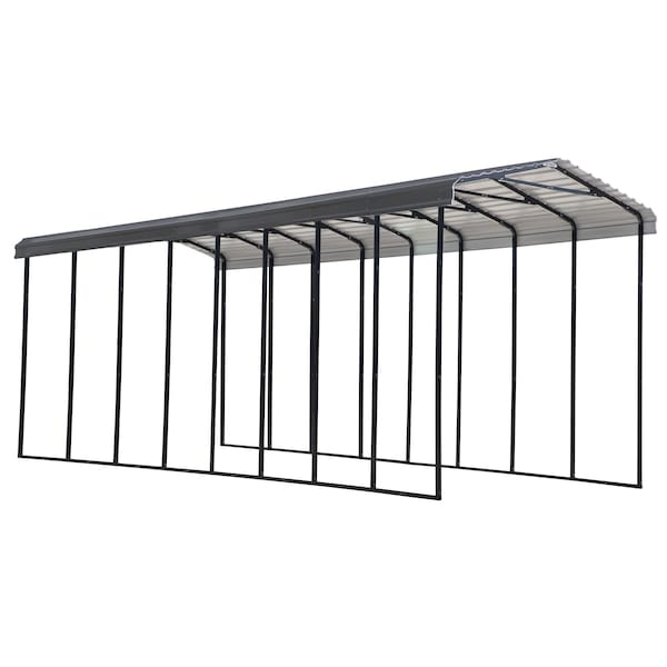 Arrow Storage Products Arrow Carport, 14x38x14, Charcoal - CPHC143814