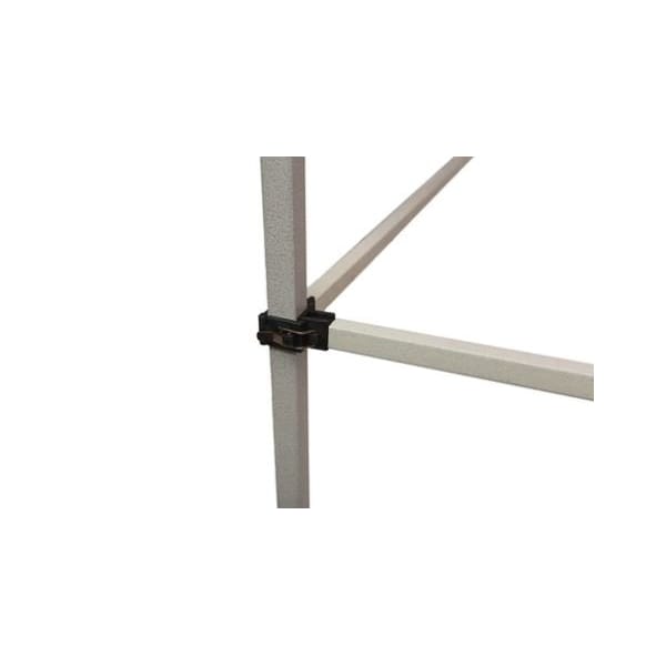 Impact Canopy Carnival Kit 8 FT x 8 FT  Steel Frame - 1 Top, 3 Rails Skirts, and 1 Backwall, Red and White - 040040011