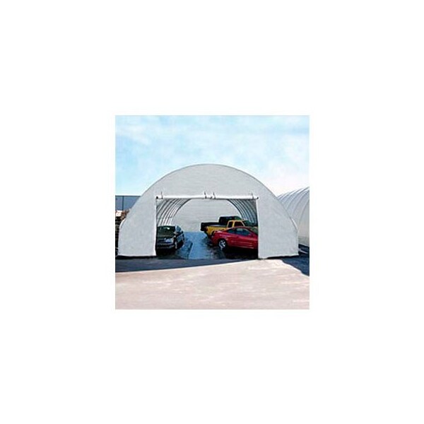 Clearspan Standard 20'W Zippered End Panel - White for Econoline buildings - 108313SWZ