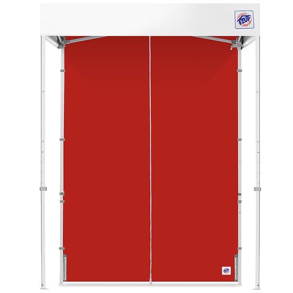 E-Z Up Middle Zipper Sidewall, Red, 5 ft W, 5 ft H - SWM5TCRD