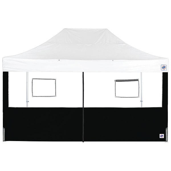 E-Z Up Food Booth Middle Zipper Sidewall, Black - SW3FBFXTM15BK