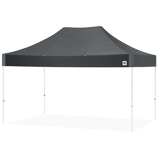 E-Z Up Portable Shelter, Gray, 10 ft W, 15 ft L - EC3STL15KFWHTMCSG