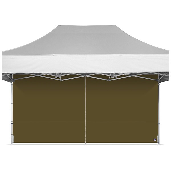 E-Z Up Middle Zipper Sidewall, Green, 15 ft H - SWEND3FXTMZ15OD
