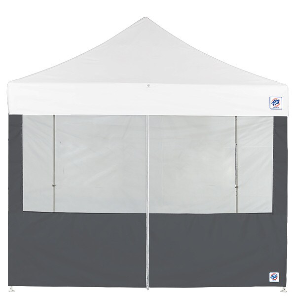 E-Z Up Food Booth Middle Zipper Sidewall, Gray - SW3FBFXTM8SG