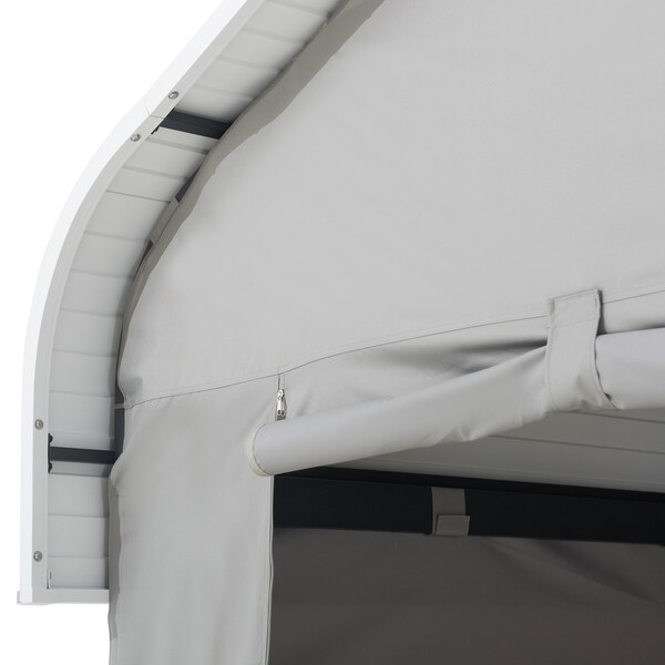 Sunjoy 20 ft. x 12 ft. Rockland Carport with Fabric Enclosure - A110000600