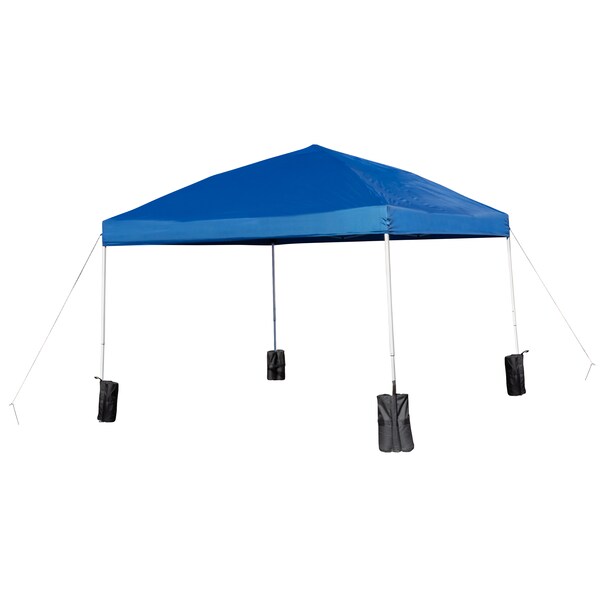Flash Furniture Blue Pop Up Canopy Tent and Bi-Fold Table Set - JJ-GZ10PKG183Z-BL-GG