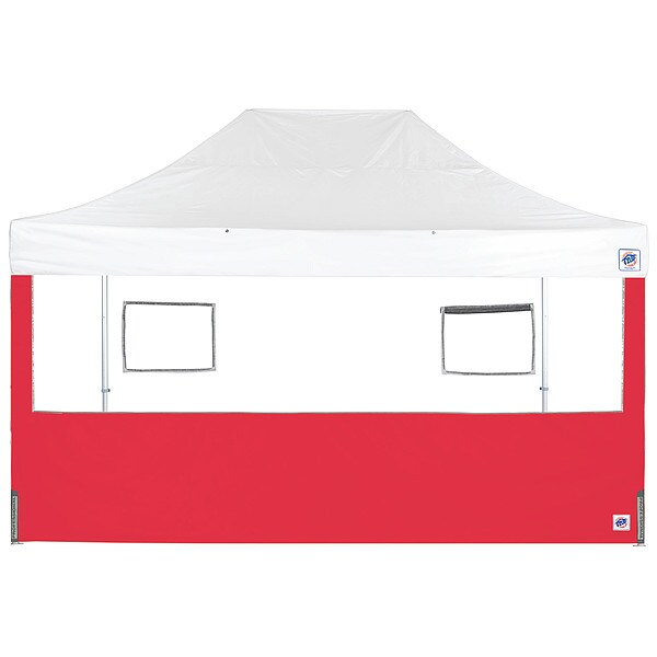 E-Z Up Food Booth Sidewall, Red, 15 ft W, 15 ft H - SW3FB15FXTRD