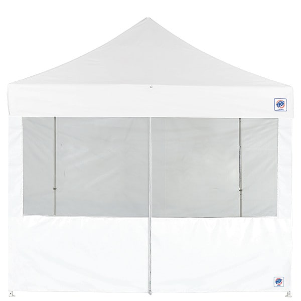 E-Z Up Food Booth Middle Zipper Sidewall, White - SW3FBFXTM8WH