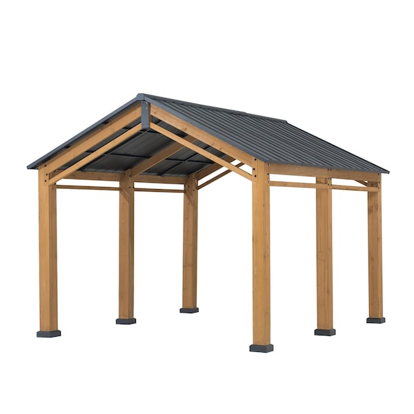 Sunjoy 13 ft. x 11 ft. Hanover Cedar Wood Carport - A110000920