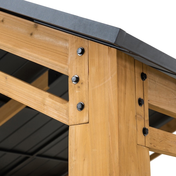 Sunjoy 13 ft. x 11 ft. Hanover Cedar Wood Carport - A110000920