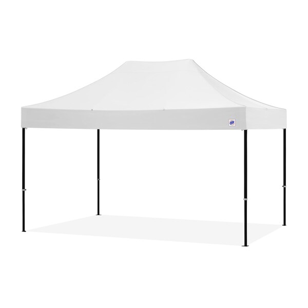 E-Z Up TAA Compliant Endeavor Shelter, 10' W x 15' L, Black Aluminum Frame, White Vented Top - END3ABK15VTKMCWH