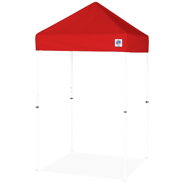 E-Z Up Shelter, Red, 5 ft W, 5 ft L - VU2STL05KFWHTRD