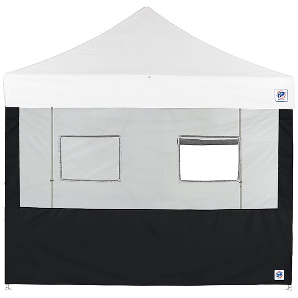 E-Z Up Food Booth Sidewall, Black, 8 ft W, 8 ft H - SW3FB8FXTMC2WBK