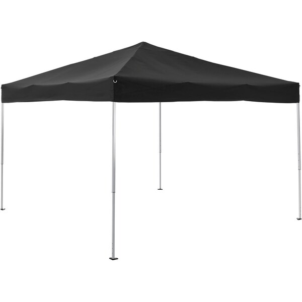 Global Industrial Portable Pop-Up Canopy, Straight-Leg, 10'L x 10'W x 10'1H, Black - 602191BK