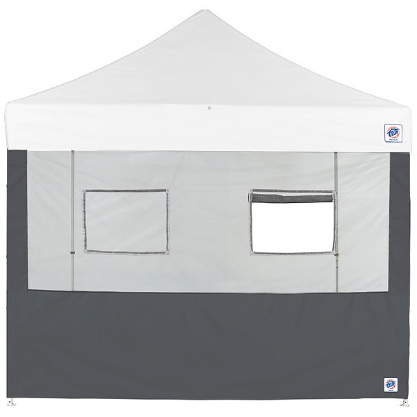 E-Z Up Food Booth Sidewall, Gray, 10 ft W, 10 ft H - SW3FB10FXTMC2WSG