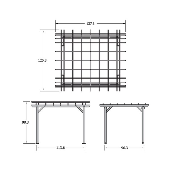 Highwood Usa Bodhi 10 x 12 Pergola - AD-PGLA1012-ACE