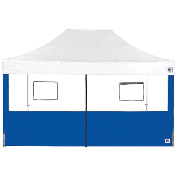 E-Z Up Food Booth Middle Zipper Sidewall, Blue - SW3FBFXTM15RB
