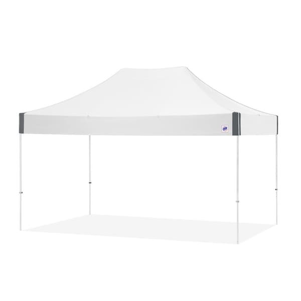 E-Z Up TAA Compliant Eclipse Shelter, 10' W x 15' L, White Steel Frame, White Vented Top - EC3STL15KFWHTVMCWH
