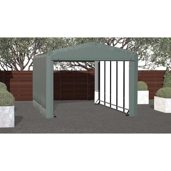 Shelterlogic ShelterTube Wind and Snow-Load Rated Garage, 12x23x10 Green - SQAACC0104C01202310