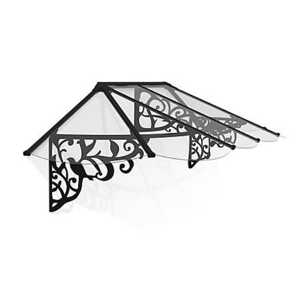 Oasis 9 x 3 ft. Lily 2642 Awning Kit, Black & Clear - OA3700057